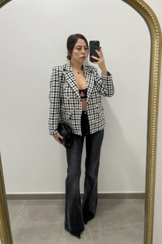 Blazer pied de poule