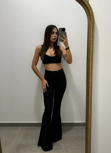 Pantalone a zampa nero