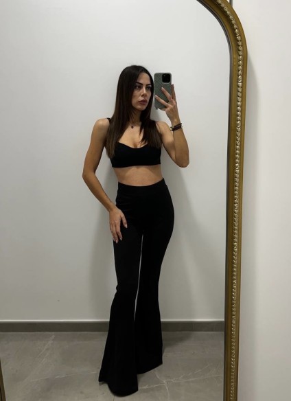 Pantalone a zampa nero