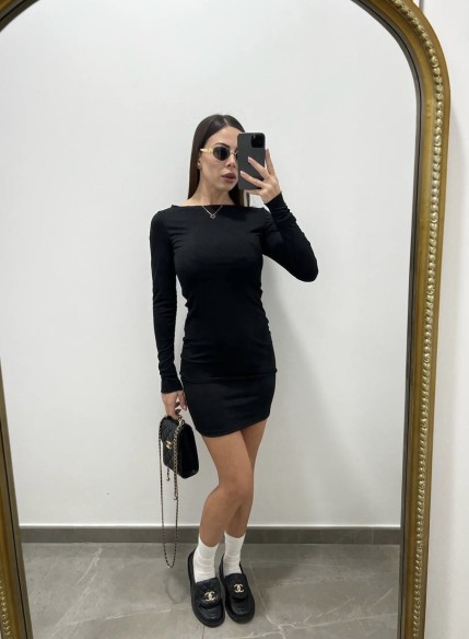 Midi Dress nero