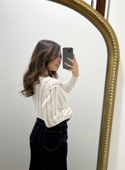 Maglia strass Bianca