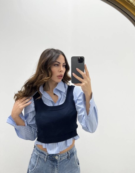 Camicia e gilet Blu