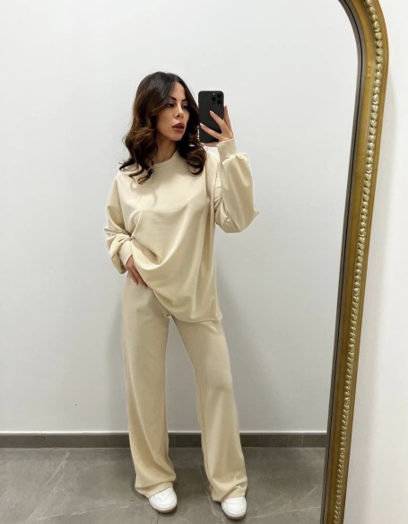 Coord set low-cost beige