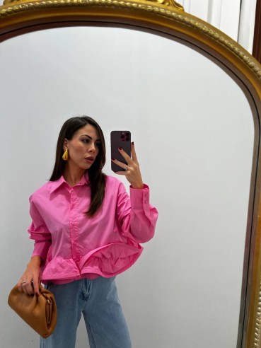 Camicia Rouches Fucsia