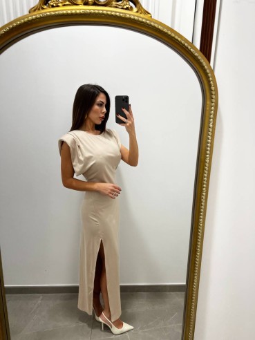 Abito spallina beige