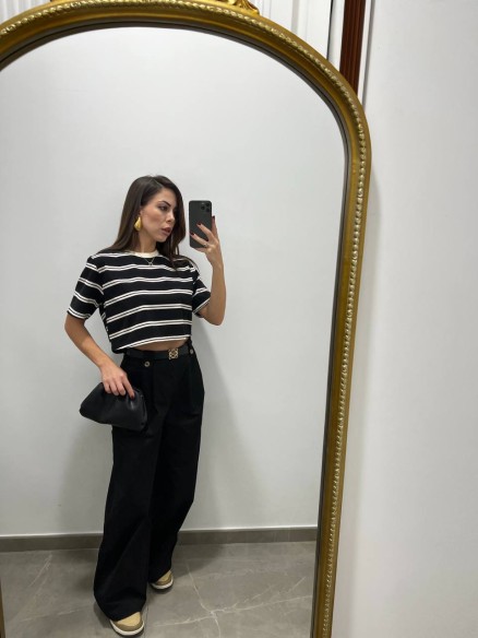 Pantalone balloon nero