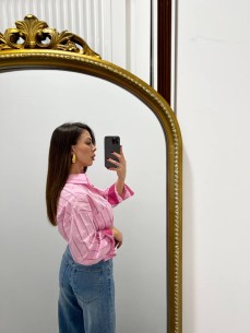 Camicia a righe Rosa Barbie 2