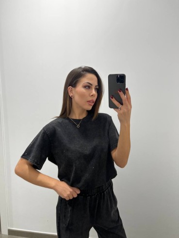 Coordinato Strass nero