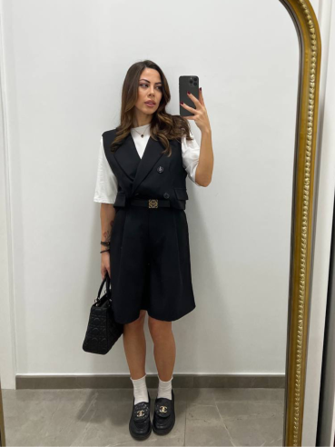 Coord set bermuda e gilet