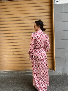 Abito Flowers Rosso 2