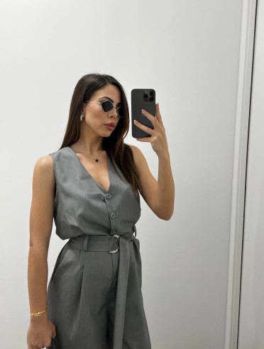 Salopette BASIC grigia