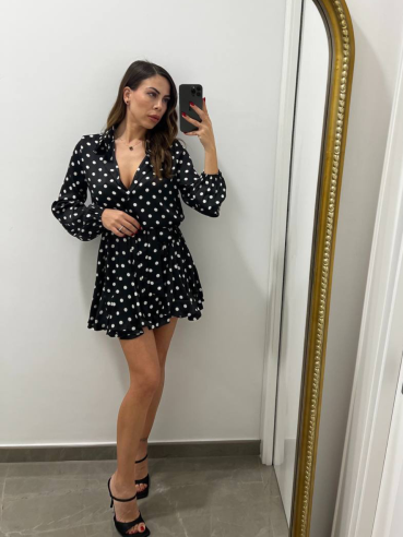 Mini Dress Ruota a Pois