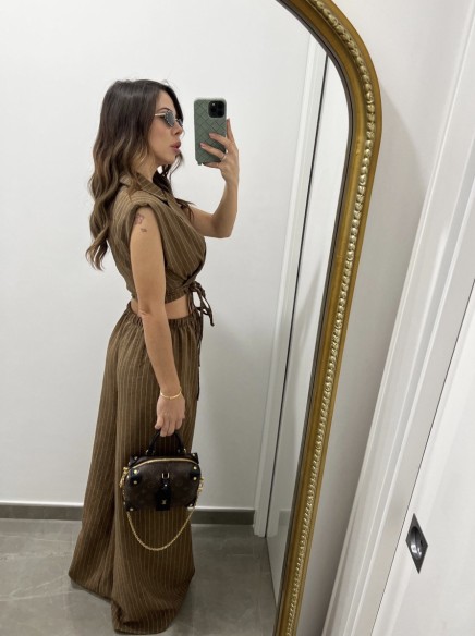 Coordinato Gessato Choco