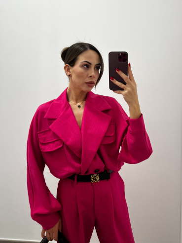 Coord Set Space Fucsia