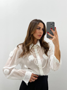 Camicia Rose mini Bianca