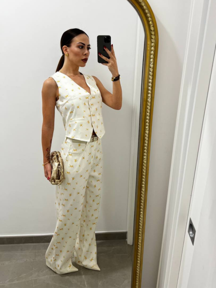 Pantalone Flowers Yellow