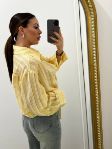 Camicia micro strass Gialla 2