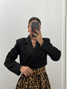 Blazer Crop Nero