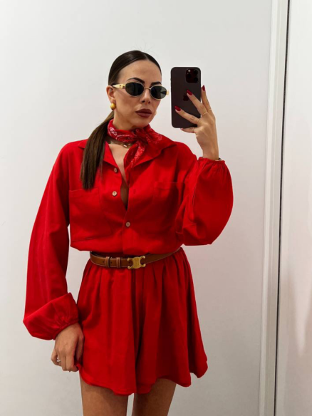 Coordinato Cleo Rosso Coordinato Cleo Rosso