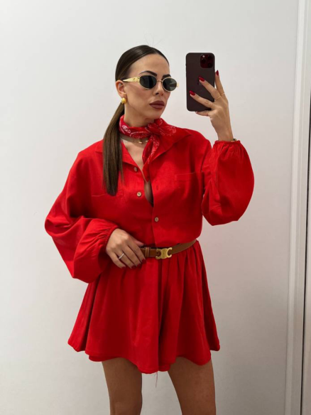 Coordinato Cleo Rosso Coordinato Cleo Rosso