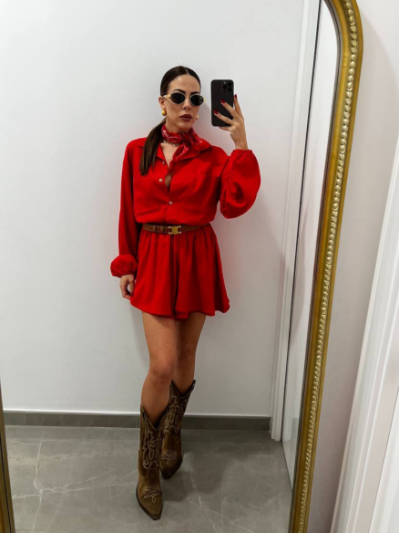 Coordinato Cleo Rosso Coordinato Cleo Rosso