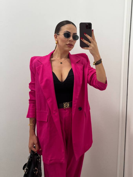 Tailleur Lino Fucsia Tailleur Lino Fucsia