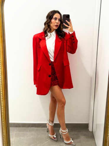 Blazer oversize Rosso