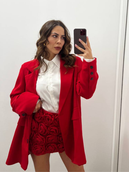 Blazer oversize Rosso