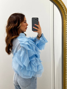 Blusa Rouches Azzurra 2