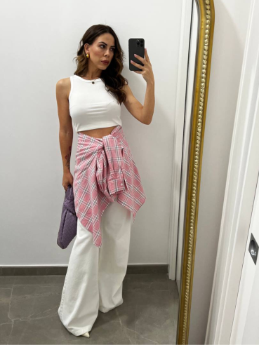 Canotta costine White