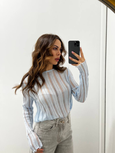 Maglia Strass Azzurra