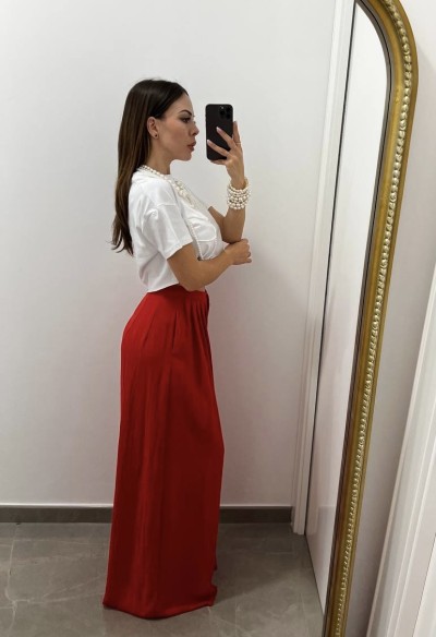 Pantalone Lino Rosso