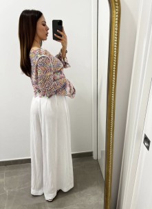 Pantalone Lino Bianco 2