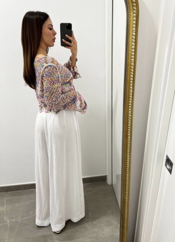 Pantalone Lino Bianco