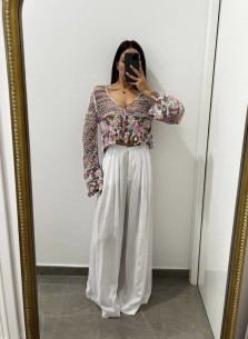 Pantalone Lino Bianco