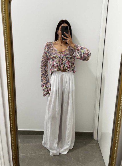 Pantalone Lino Bianco