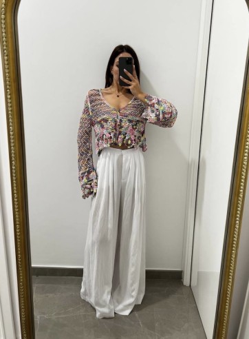 Pantalone Lino Bianco