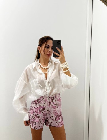 Camicia velata Bianca