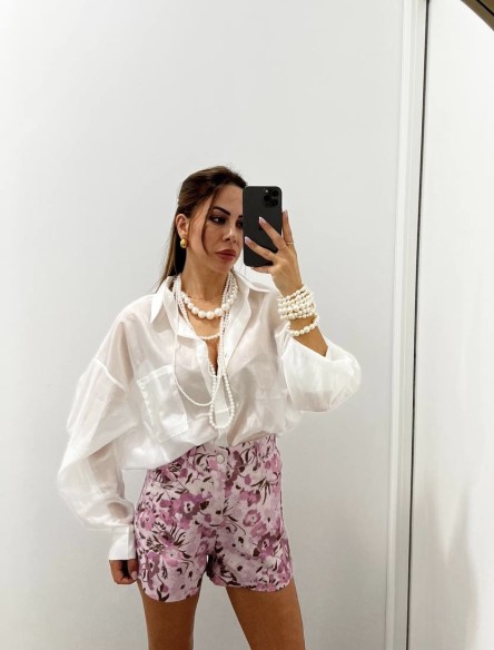 Camicia velata Bianca