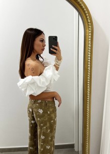 Top Rouches Bianco 2