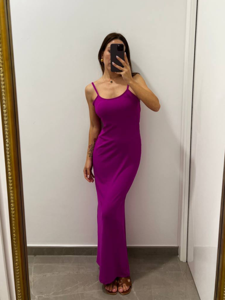 Abito costina Magenta Abito costina Magenta