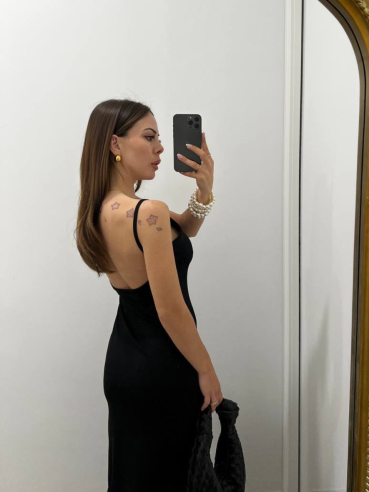Abito costina nero
