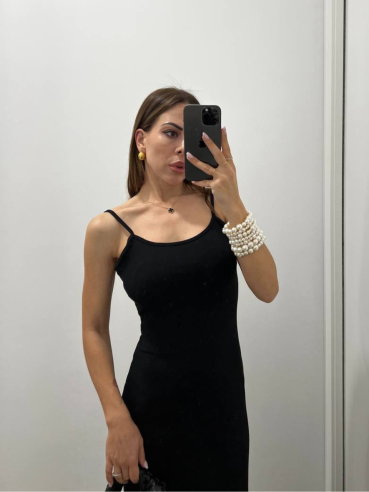 Abito costina nero