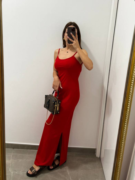 Abito costina Rosso Abito costina Rosso