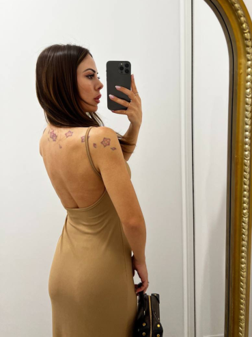 Abito costina Camel