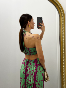 Damasco Dress Magenta 2