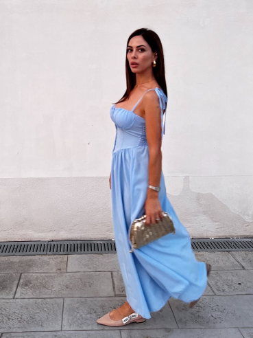 Midi Dress Praya Azzurro