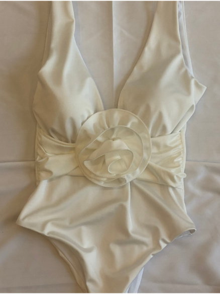 Costume Intero Roses Bianco