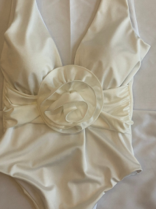 Costume Intero Roses Bianco 2