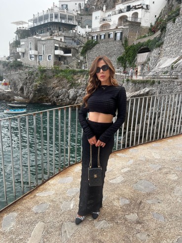 Gonna Longuette Traforata Nera